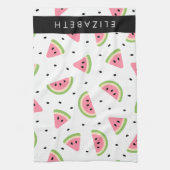 Linge De Cuisine Pastèque Rose, Pâtes De Pâques, Votre Nom (Vertical)