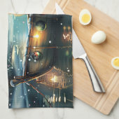 Linge De Cuisine Pasteur anatolien Noël Festive Voyage (Quart Plié)