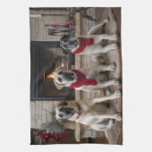 Linge De Cuisine Pasteur anatolien près de la cheminée Noël (Vertical)