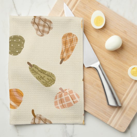 Linge De Cuisine Patch Citrouille Automne - Rustic Fall Co (Quart Plié)