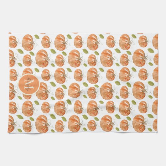 Linge De Cuisine Patch Citrouille de chute Monogram (Horizontal)