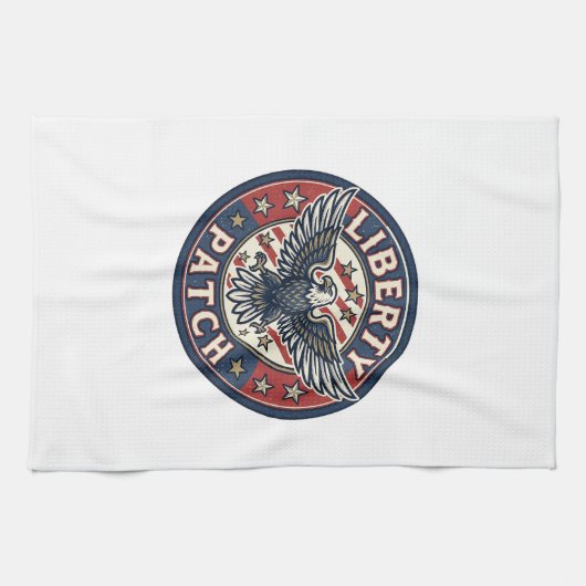 Linge De Cuisine Patch de liberté patriotique Broderie (Horizontal)