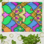 Linge De Cuisine Patches et boutons Halloween (Plié)