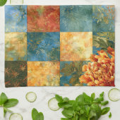 Linge De Cuisine Patchwork botanique de feuille d'érable d'automne (Plié)