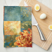 Linge De Cuisine Patchwork botanique de feuille d'érable d'automne (Quart Plié)