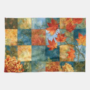 Linge De Cuisine Patchwork botanique de feuille d'érable d'automne
