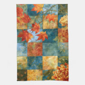 Linge De Cuisine Patchwork botanique de feuille d'érable d'automne (Vertical)