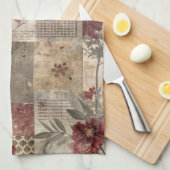 Linge De Cuisine Patchwork Botanique Rustique Vintage (Quart Plié)