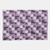 Linge De Cuisine Patchwork de chats cosmiques pourpres (Horizontal)