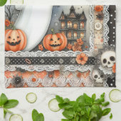 Linge De Cuisine Patchwork de fantôme d'Halloween (Plié)