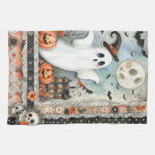 Linge De Cuisine Patchwork de fantôme d'Halloween (Horizontal)