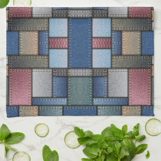 Linge De Cuisine Patchwork Denim (Plié)