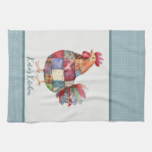 Linge De Cuisine Patchwork Hen et Pois bleus (Horizontal)