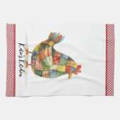 Linge De Cuisine Patchwork Hen et Red En vichy (Horizontal)