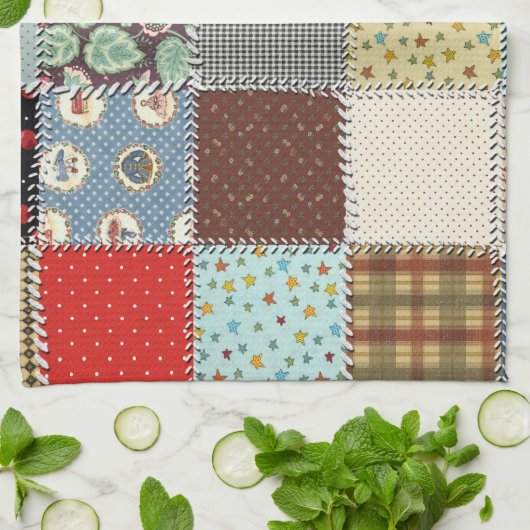 Linge De Cuisine Patchwork Kitchen Towel 16" x 24" (Plié)