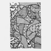 Linge De Cuisine Patchwork noir et blanc 04 de motif (Vertical)