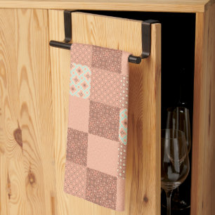 Linge De Cuisine Patchwork Rose Rétro