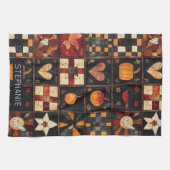 Linge De Cuisine Patchwork rustique | Art populaire Motif de courte (Horizontal)