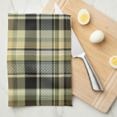 Linge De Cuisine Pâte de tartan jaune-brun. (Quart Plié)