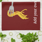 Linge De Cuisine Pâtes de spaghetti sur la conception de fourche (Plié)