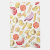Linge De Cuisine Pâtes fraîches et mélange de tomatos (Vertical)