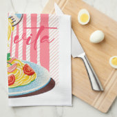 Linge De Cuisine Pâtes Spaghettis Italiennes  (Quart Plié)