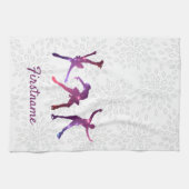 Linge De Cuisine Patinage artistique Étoile violette rose - serviet (Horizontal)