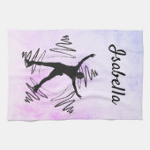 Linge De Cuisine Patinage en étoile Patinage Lame noire violette (Horizontal)