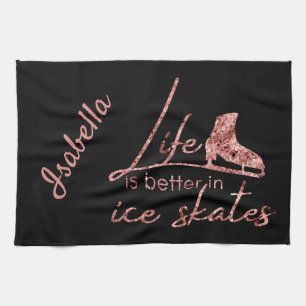 Linge De Cuisine Patinage sur glace Patinage sur les toiles rosegol