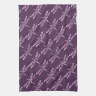 Linge De Cuisine Patine pourpre : Libellules