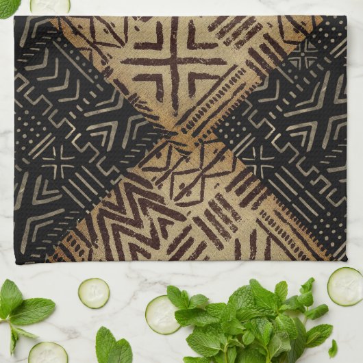 Linge De Cuisine Patine rustique afrocentrique (Plié)