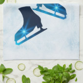 Linge De Cuisine Patins à feuilles de glace bleu (Plié)