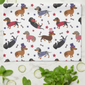 Linge De Cuisine Patriotique Dachshund (Plié)