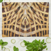 Linge De Cuisine Pattern Black and Yellow kaleidoscope (Plié)