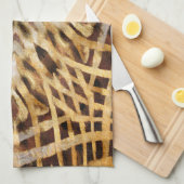Linge De Cuisine Pattern Black and Yellow kaleidoscope (Quart Plié)