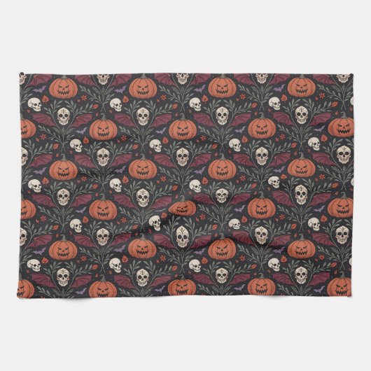 Linge De Cuisine Pattern d'Halloween (Horizontal)