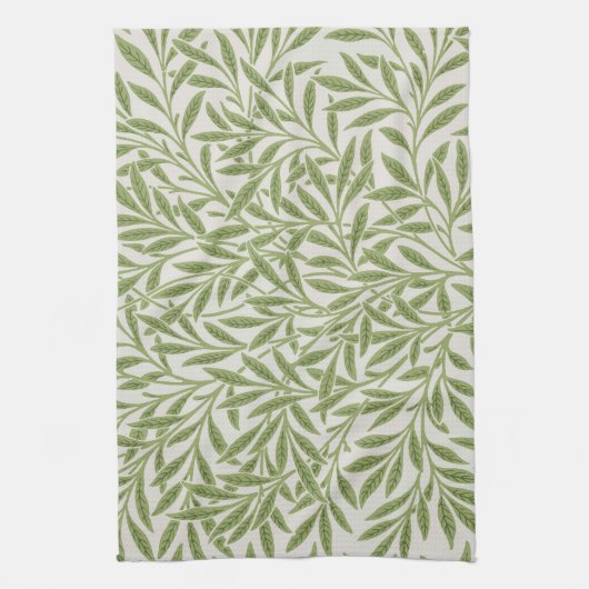 Linge De Cuisine Pattern of green leafy branches  (Vertical)