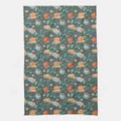 Linge De Cuisine Patterned fabric with whimsical foxes Towel (Vertical)
