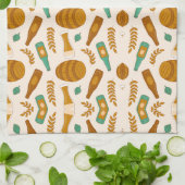 Linge De Cuisine Patterned image featuring various breads  (Plié)