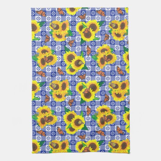 Linge De Cuisine Patters Blue Gingham (Vertical)