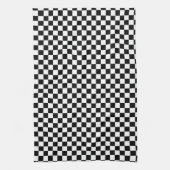 Linge De Cuisine Patters de Black and White Checker (Vertical)
