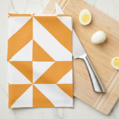 Linge De Cuisine Patters de Burnt Orange Geometric Deco Cube (Quart Plié)
