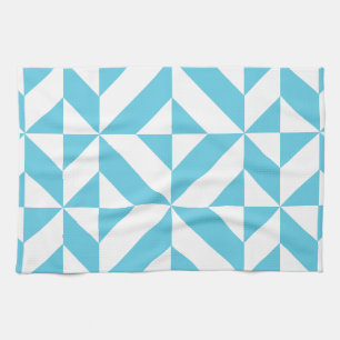 Linge De Cuisine Patters de Ocean Blue Geometric Deco