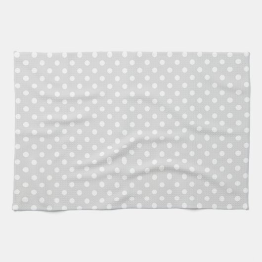 Linge De Cuisine Patters Light Gray White Polka (Horizontal)