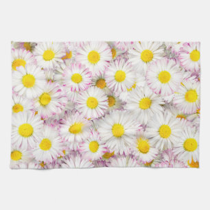 Linge De Cuisine Patters Pink Purple Daisy Flower