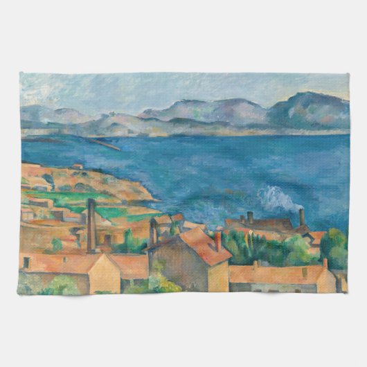 Linge De Cuisine Paul Cezanne - Baie de Marseille, vue d'Estaque (Horizontal)