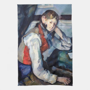 Linge De Cuisine Paul Cézanne - Garçon au gilet rouge