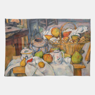 Linge De Cuisine Paul Cezanne - La vie morte avec panier