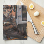 Linge De Cuisine Paul Cezanne - Les Joueurs De Cartes (Quart Plié)