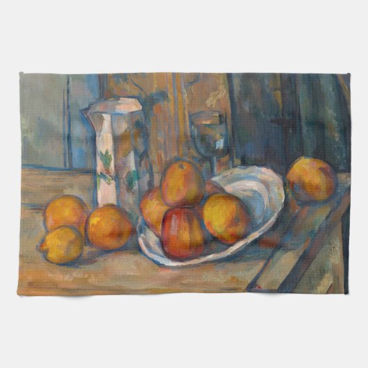 Linge De Cuisine Paul Cezanne - Nature morte avec pot à lait et fru (Horizontal)